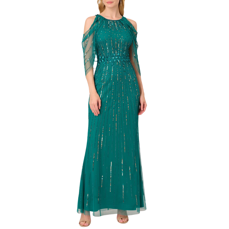 VESTIDO ADRIANNA PAPELL AP1E210651 VERDE